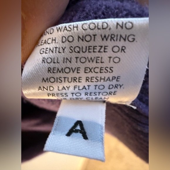 Eileen Fisher Straight Long Cardigan in Purple Organic Cotton Open Front Size S - Picture 4 of 4